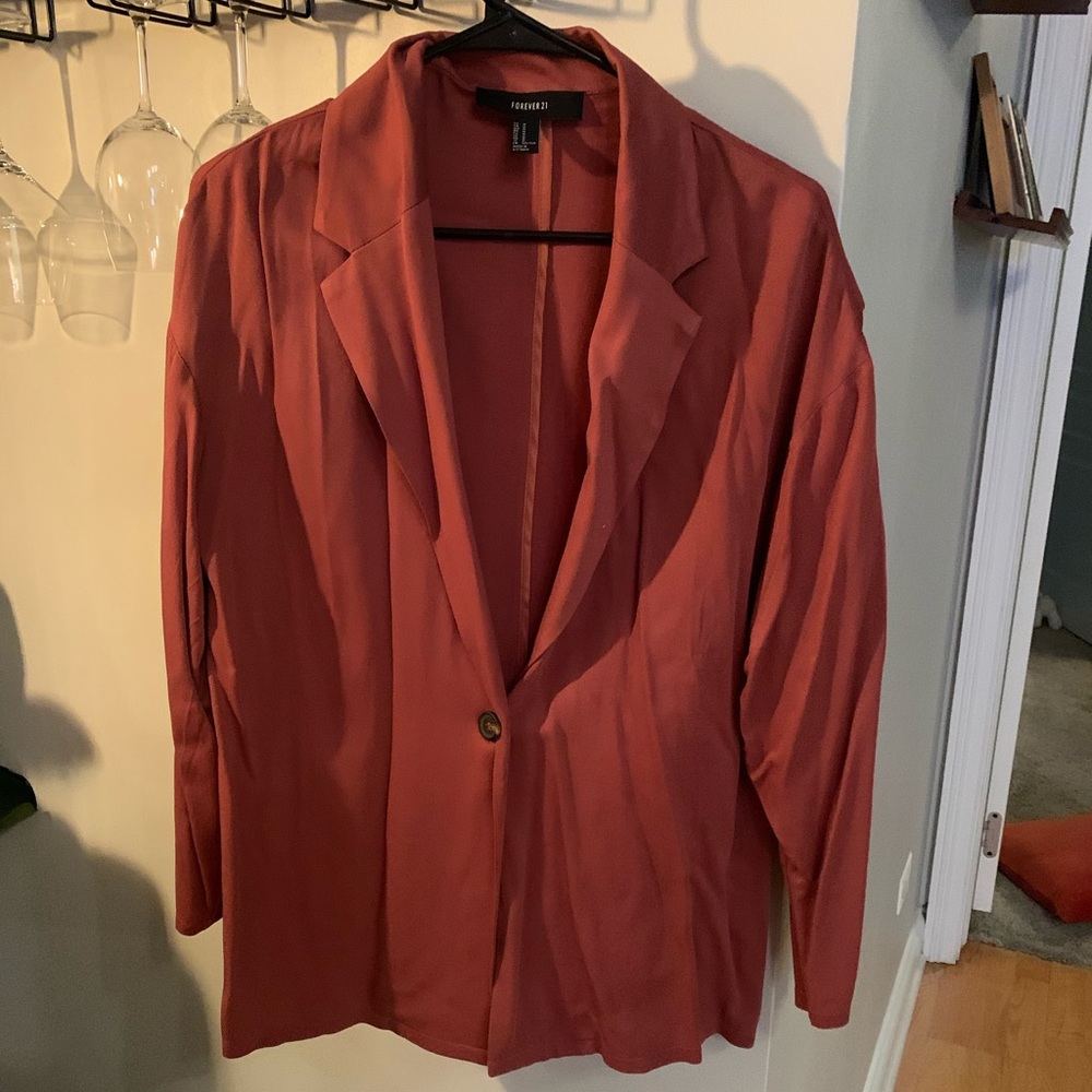 Rust oversized blazer